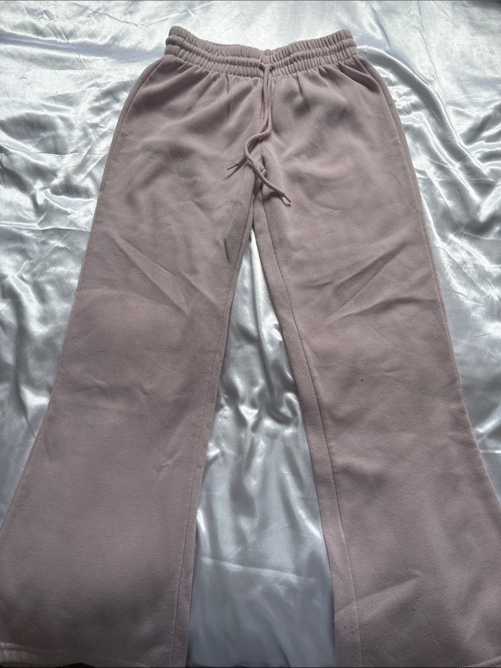 Kids Cozy Fleece Drawstring Pants - Dusty Pink